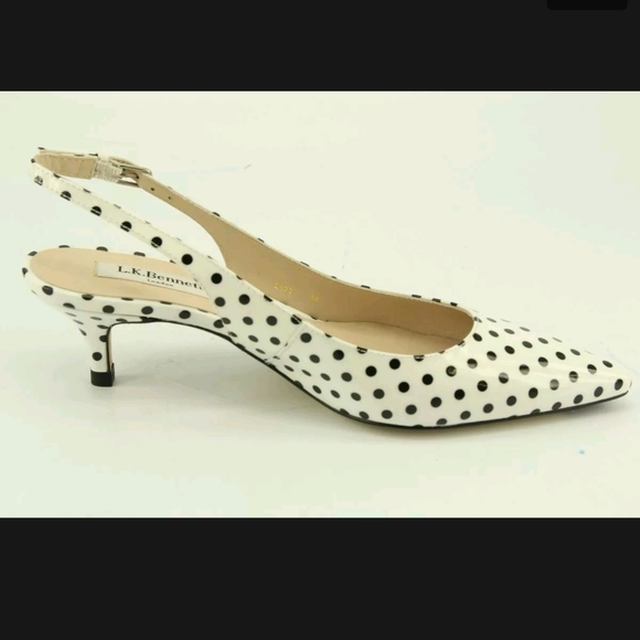 NEW L.K. Bennett Mira Patent Leather Polka Dot Pumps - Picture 8 of 12